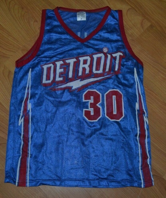 Detroit Pistons Youth Medium Wallace Throwback Basketball Jersey Fort