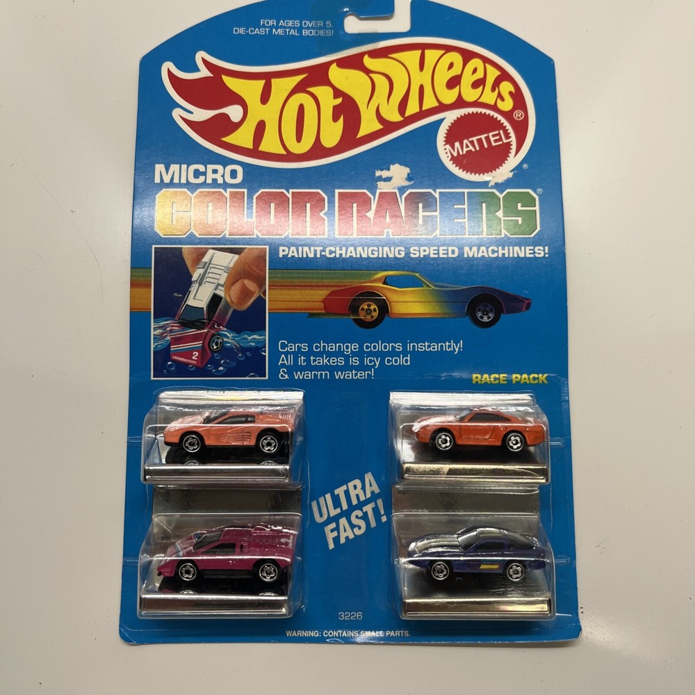 Hot Wheels Micro 1988 Color Racers Classic Pack Color Paint Changing 3226