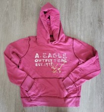 Womens S American Eagle Outfitters Hot Pink Pullover Hoodie Sweatshirt