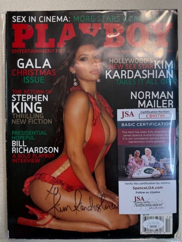 Playboy Magazine Kim Kardashian Signed December 2007 JSA COA | eBay