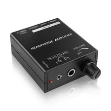 Portable Headphones Amplifier Stereo Headphone Amp Volume Control with RCA Input