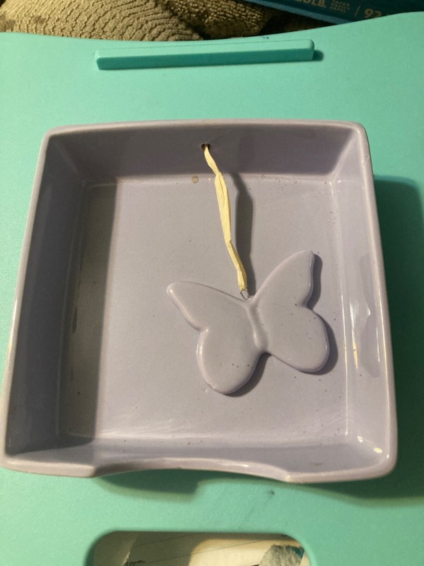 Porcelain Butterfly Purple Napkin Holder 