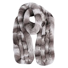 Luxury Winter Warm Rex Rabbit Hair Scarf  Cold Weather Scarves Unisex Soft Wraps