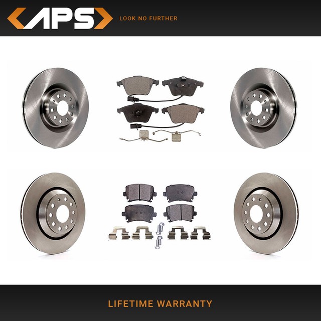 Front & Rear Ceramic Brake Pads & Rotors for Volkswagen CC Passat