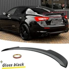 FIT FOR MASERATI GHIBLI REAR GLOSS BLACK V-STYLE REAR TRUNK SPOILER WING 2014-24