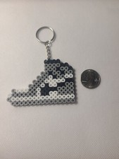 Perler Bead Keychain Nike Shoe Grey HOMEMADE