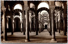Córdoba Spain ES, Mezquita-Cathedral, Interior View,  RPPC Real Photo Postcard