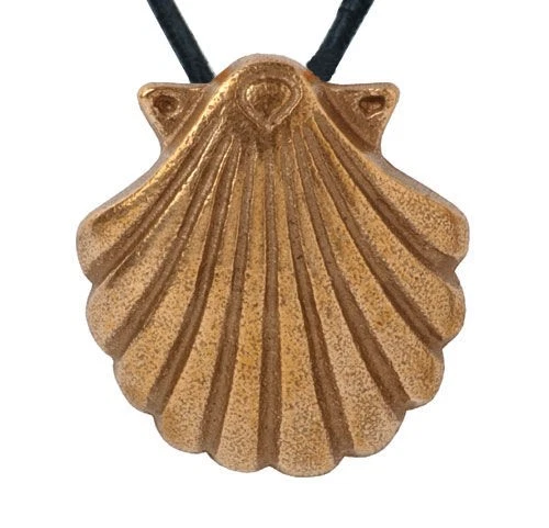 Anhänger Jakobsmuschel L aus Bronze - Jakobsweg Andenken Souvenir Schmuck - Bild 1 von 1
