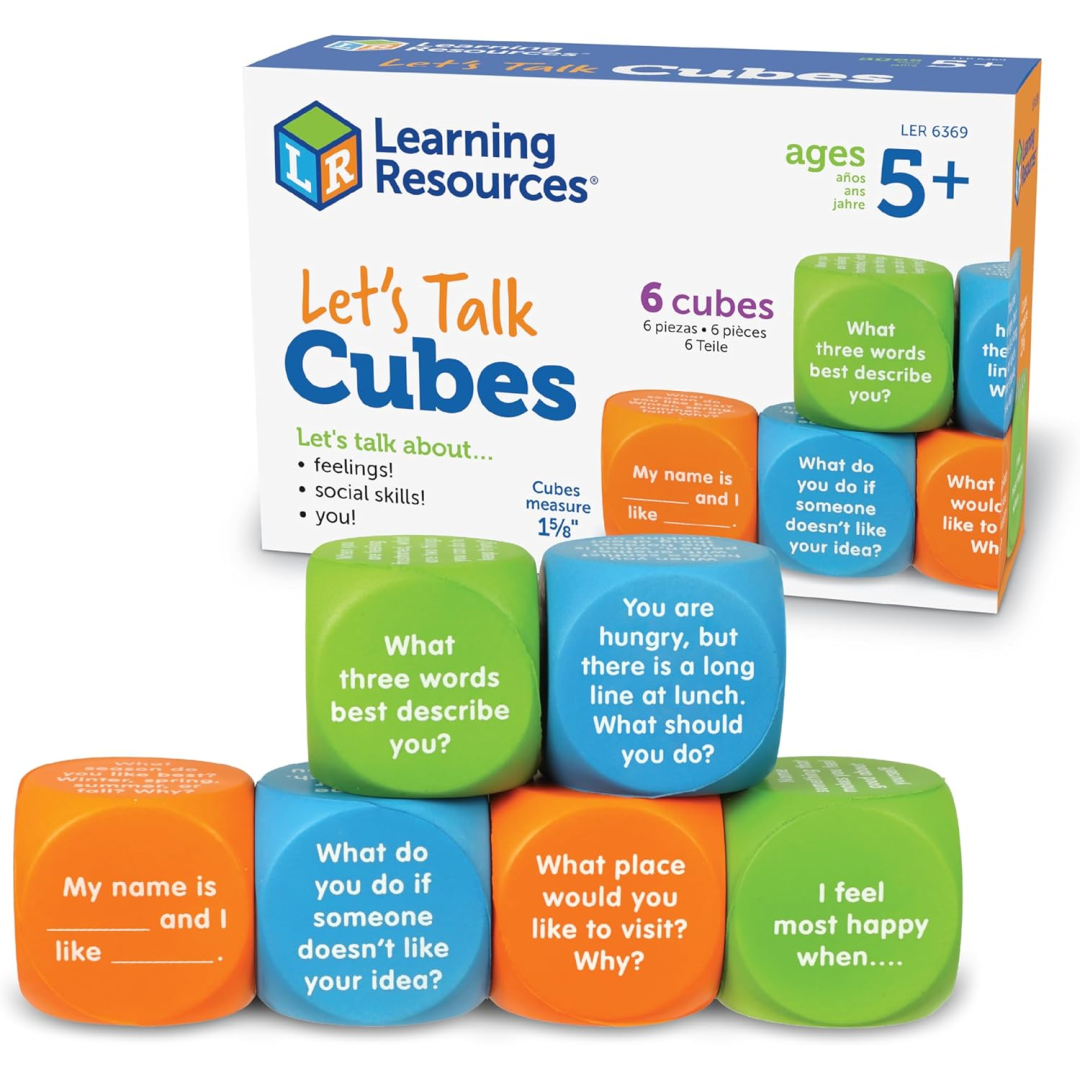 Learning Resources Lets Talk Cubes Conversation Starters for Kids
