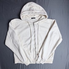 Brandy Melville Full Zip Cream Hooded Sweatshirt XS/S Casual Walking Athletic