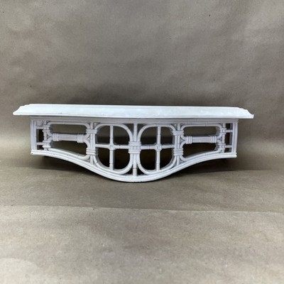Vintage 15'' Homco Wall Shelf Off-White Bamboo Style Plastic 1986 #3067