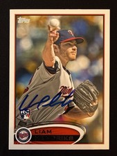 2012 Topps Liam Hendriks Signed Rookie Card 81 Twins Autograph Auto RC. rookie card picture
