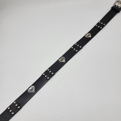 Vintage Harley Davidson Leather Belt W/ Buckle Sz 30 Studded  display picture 2