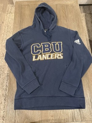 Adidas Cal Baptist University Lancers Hoodie Mens Medium Blue CBU Sweatshirt