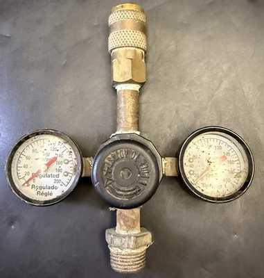 #ad #ad AC 0007 Craftsman Air Compressor 4 Port Regulator With Gauges amp; Connectors VD8 $38.00