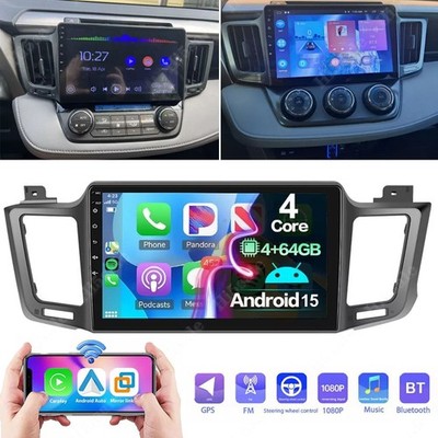 4+64GB Android 15 Carplay Car Stereo GPS DSP IPS Radio For Toyota RAV4 2013-2018