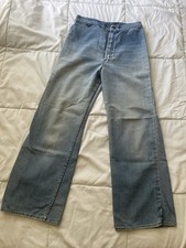 Vintage 70s Wrangler Flared Sanforized Bellbottom Jeans 27x27 Faded Western USA