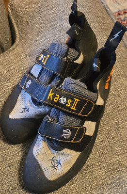Evolv Kaos II Rock Climbing Shoes Gray/Black Medium (D, M) US Size 8