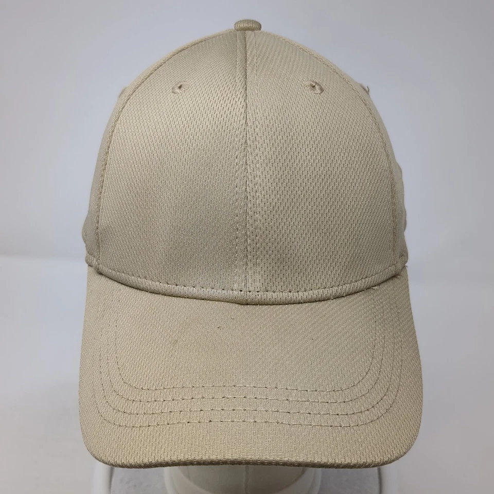 Athletic Works Fitted Baseball Cap Brown XL Vented Holes 6 Panel Blank Polyester - Image 2 of 4