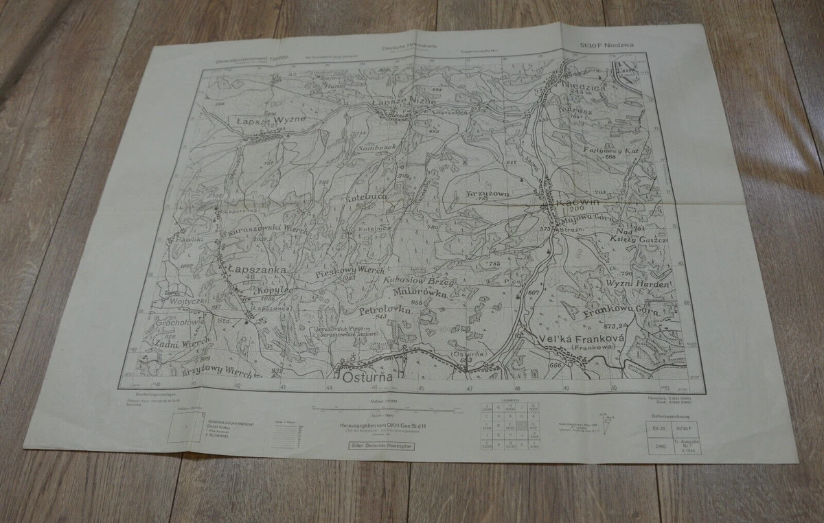 Ww2 German Map in Collectable Wwii Military Field Gear & Equipment