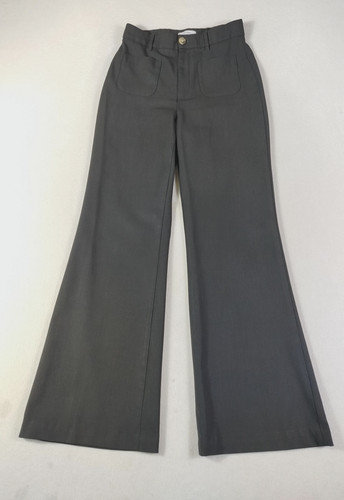& Other Stories Pants Women 4 Black Wool Blend Wide Leg Paris Atelier Dress Work