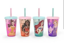 Disney Princess 16.5oz 4pk Plastic Color Change Tumblers -Zak Designs: Polypropy
