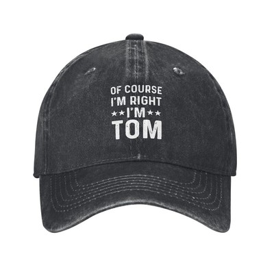 TOM Breathable Cotton Baseball Hat Trendy Graphic Unisex Unconstructed