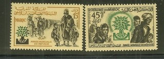 MOROCCO 36 37 MNH WORLD REFUGEE YEAR 1960