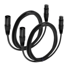 RTNLIT XLR to XLR Microphone Cables, 6 Feet 2 Pack Oxygen-Free Copper XLR Male 