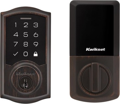 Kwikset SmartCode 270 Bronze Electronic Deadbolt, Single Cylinder SmartKey