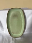 Vintage Frankoma Pottery Serving Platter Prairie Green Brown 11.5"x7" Mint! Rare