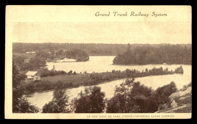 Mayfairstamps pc trains grand trunk railway system at the head of Lake Joseph Po
