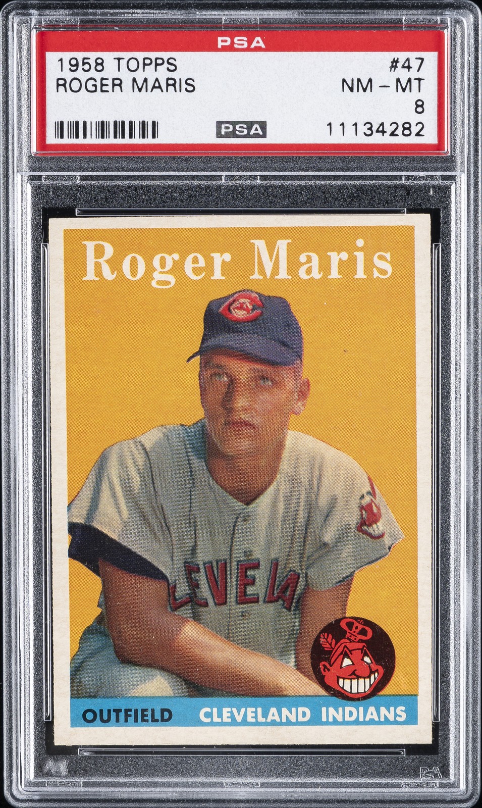 1958 TOPPS #47 ROGER MARIS PSA 8