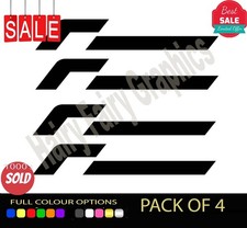 4 x RACING LINE Vinyl Sticker Decal Car Window Bumper Graphic Race Rally CARS
