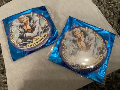 One Piece White Day Can Badge Smoker Mugiwara Store 2 pieces