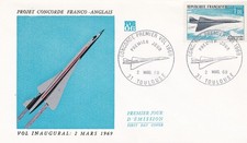 FRANCE 1969 FDC CONCORDE YT PA43