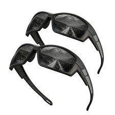 Polarized Sports Sunglasses for Men Wrap Around UV400 Sun Glasses for Running...