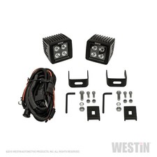 Westin Hyperq B-force Led Auxiliary Lights Pair 3x3 In. 5w Cree Flood Beam Westin Hyperq B-force Led Auxiliary Lights Pair 3x3 In. 5w Cree Flood Beam