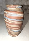 Signed NILOAK Arts & Crafts Niloak Art Pottery Vase  4 1/2" Swirl Glaze No_5
