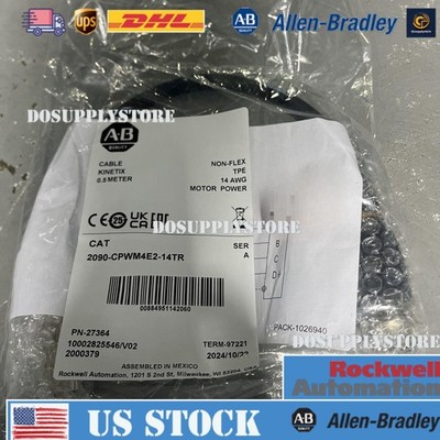 New Allen Bradley 2090-CPWM4E2-14TR Motor Power Transition Cable US Free Tax