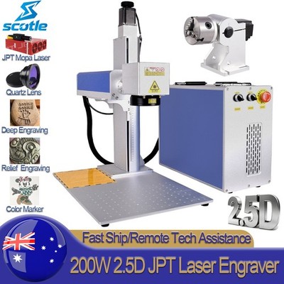Scotle 2.5D 200W JPT Mopa Fiber Laser Engraving Machine Metal Deep Relief Marker