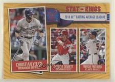 2019 Topps Big League Stat Kings Gold Scooter Gennett Freddie Freeman #358 05cb