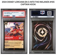 2024 TOPPS LORCANA DISNEY CAPTAIN HOOK PETER PAN MASTER SWORDSMAN 105 PSA 9