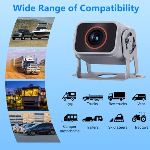 10-Inch RV Truck Backup Camera Wired System, 4 HD 1080P Rear View IP68 - Picture 7 of 8