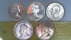 11 Coin lot of 5 Canada 80% Silver Dollars and 6 mixed 80% Silver Coins.