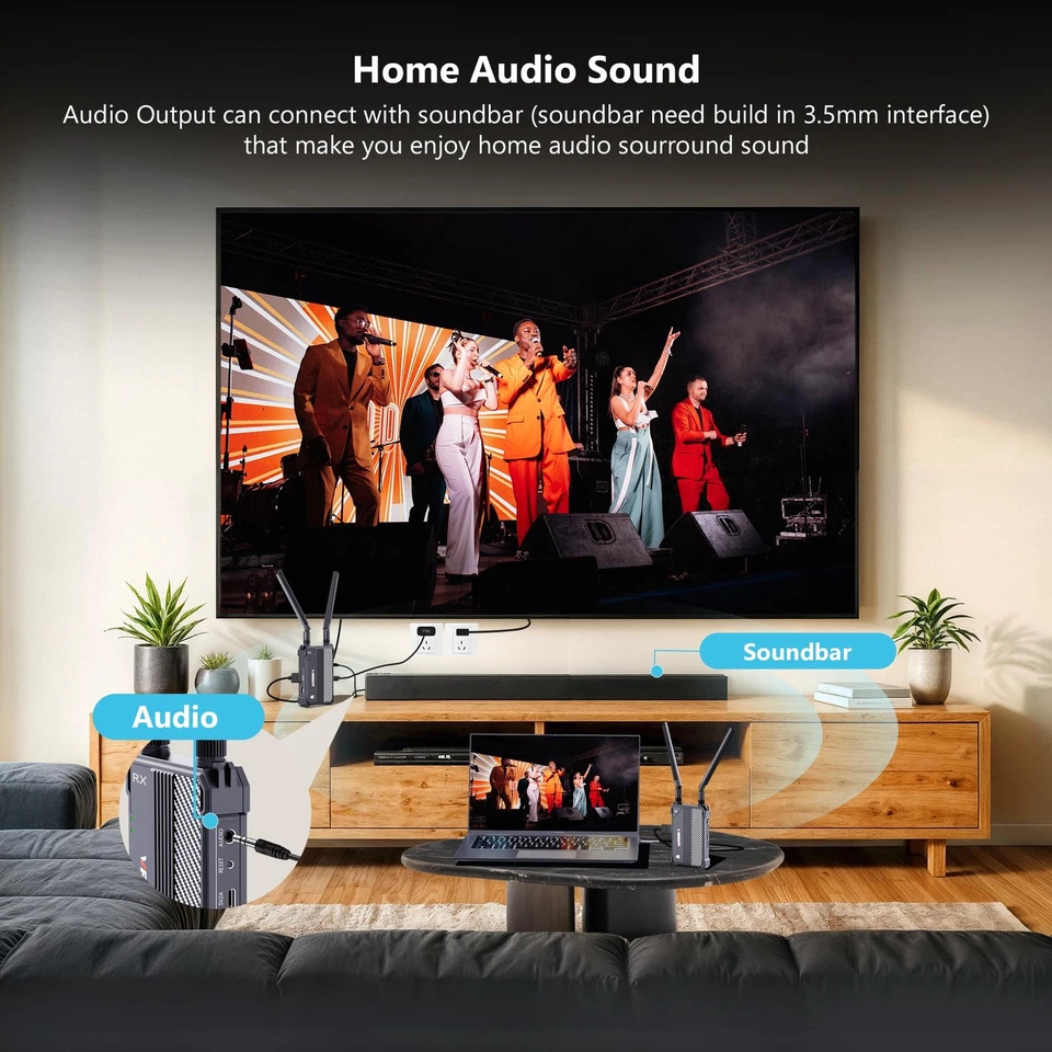 4K UHD Wireless HDMI Transmitter & Receiver, 1150ft LoS Range, 0.1S Latency - Image 4 of 4