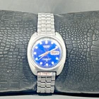 Vintage 1970s Seiko Dx 6106-865G Automatic Men's Watch Blue Dial Day/Date