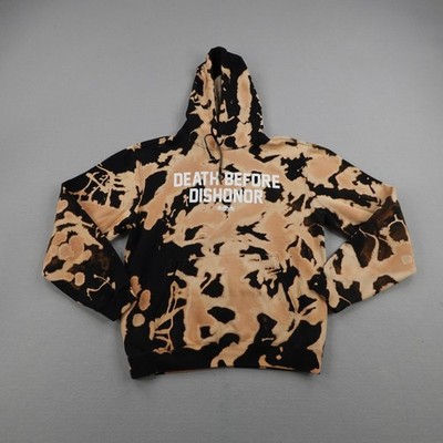 Death Before Dishonor Hoodie Mens Medium Brown Tie Dye Bridge Nine Sweatshirt