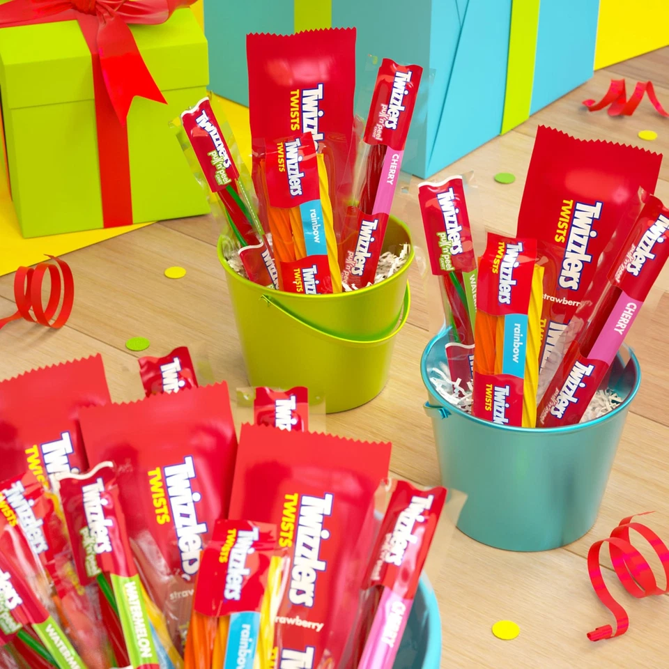 TWIZZLERS Assorted Flavored Chewy Candy Bulk Party Pack 46.34 Ounce Treats - Image 4 of 4