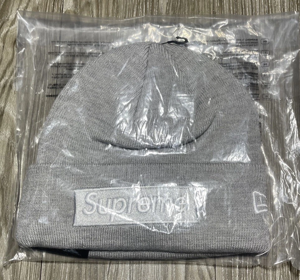 Supreme New Era Box Logo Beanie Gris Bruyère FW24 Supreme New York 2024 Neuf